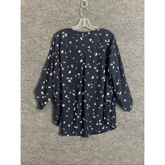 Mix By 41 Hawthorn Womens Printed Blouse Plus Size 2X Office Career New - Picture 2 of 10